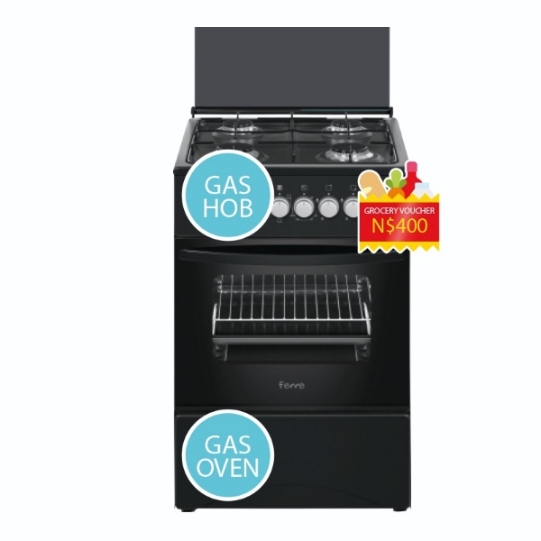 Picture of Ferre Freestanding 4 Burner Gas Oven F5C40G1.B + 400 Voucher