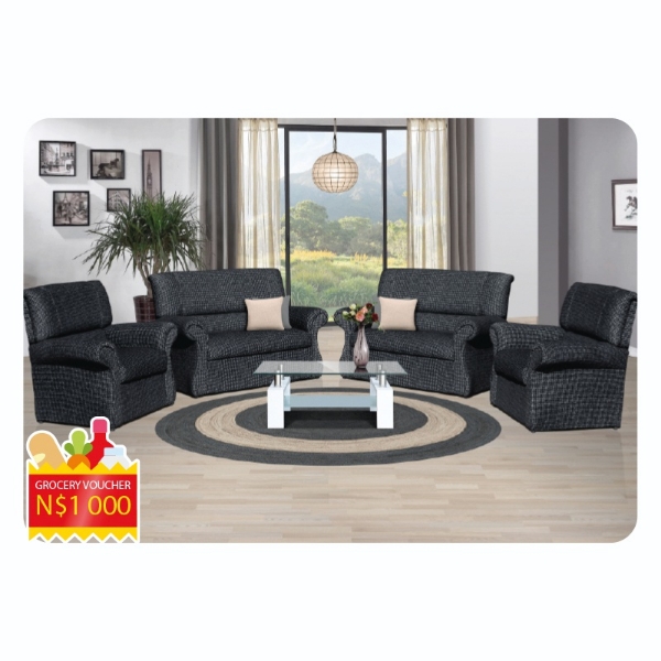 Picture of Baldwin 4 Piece Lounge Suite   Black + 1000 Voucher